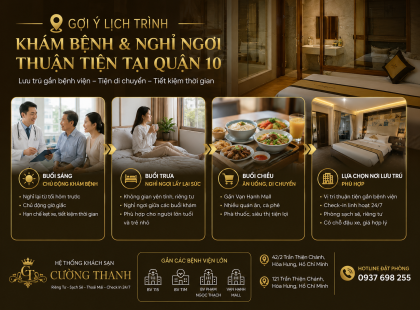 Gợi Ý Lịch Trình Khám Bệnh Và Nghỉ Ngơi Thuận Tiện Tại Quận 10